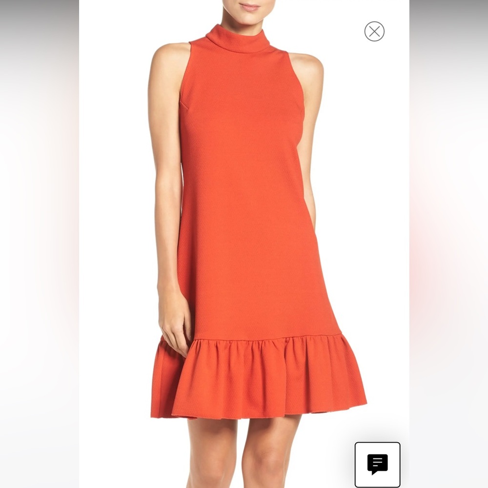 Trina Turk Red Ruffle Dress